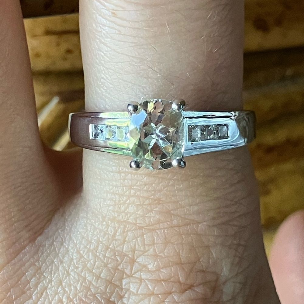 Yellow Labradorite Sterling Silver Ring Size 10